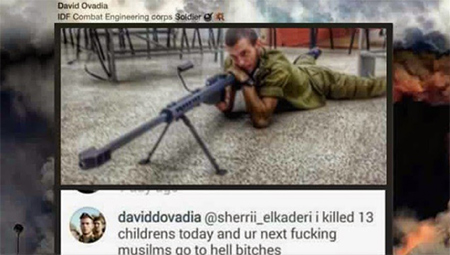 Un francotirador sionista hace alarde de haber asesinado a 13 niños palestinos